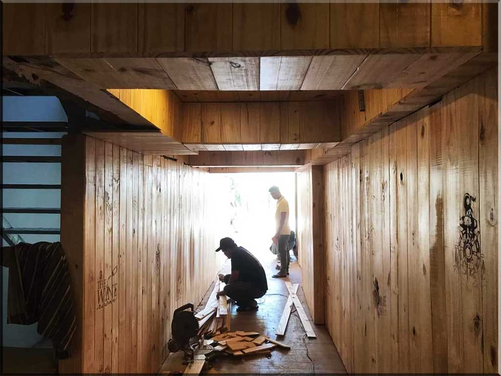 quá trình thi công hầm rượu nhà hàng 239 Riverside