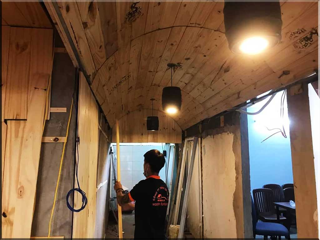 quá trình thi công hầm rượu nhà hàng 239 Riverside