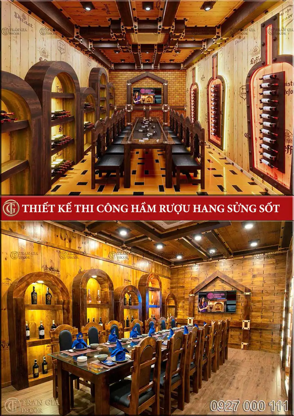 TranGiaDecor thi công hầm rượu trọn gói uy tín chất lượng tại Việt Nam 41 Thiết kế thi công hầm rượu Hang Sửng Sốt