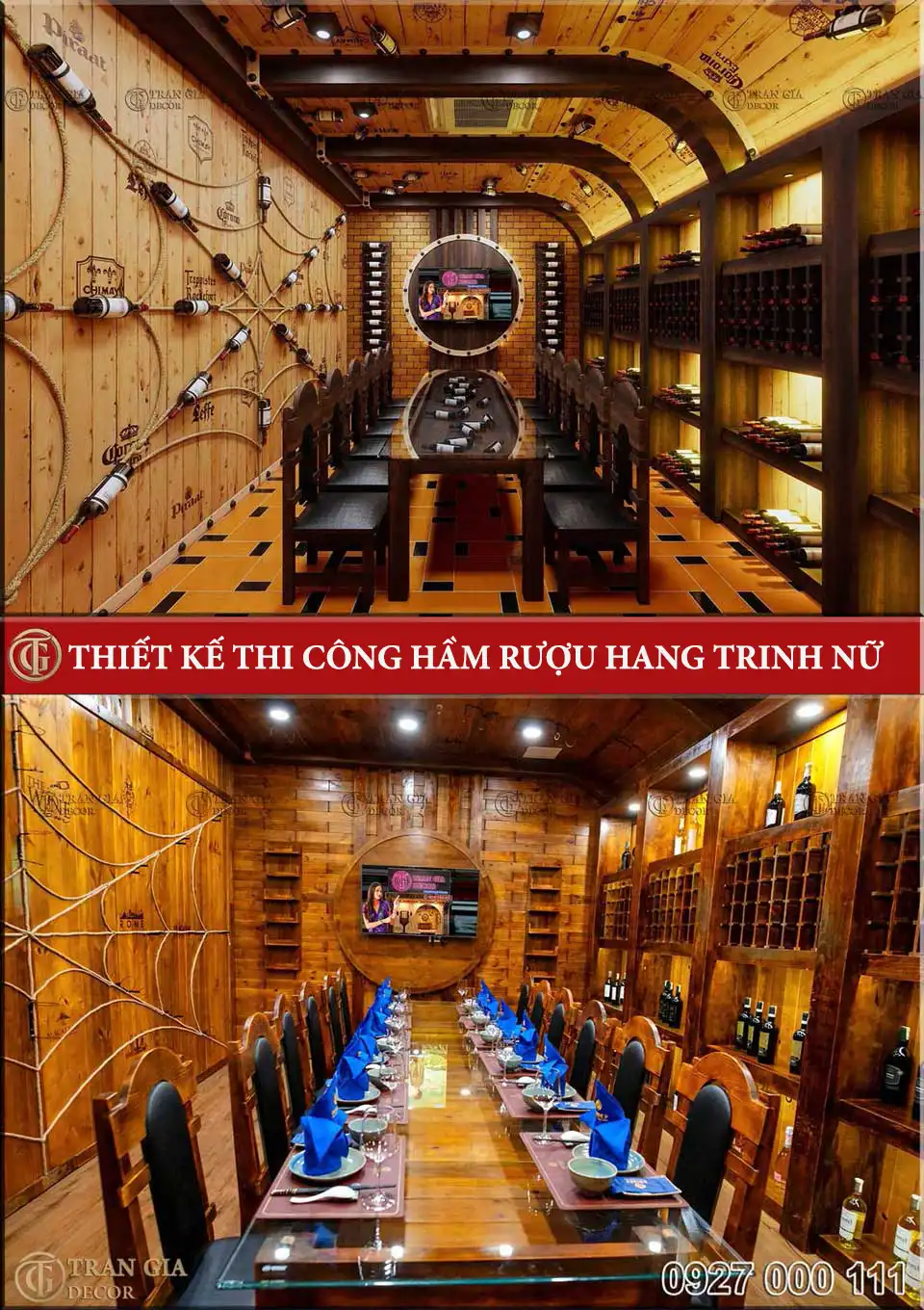 TranGiaDecor thi công hầm rượu trọn gói uy tín chất lượng tại Việt Nam 40 Thiết kế thi công hầm rượu Hang Trinh Nữ