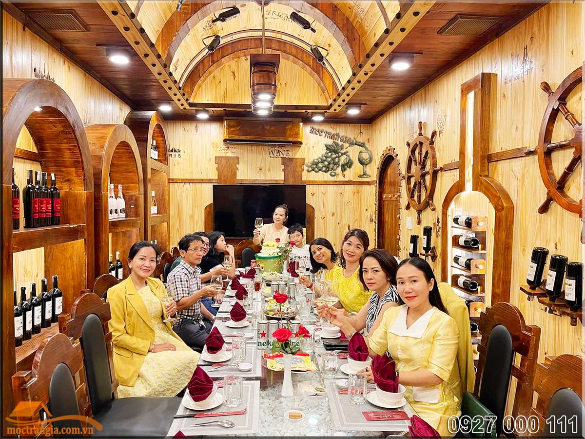 Thi công hoàn thiện hầm rượu Galaxy nhà hàng Light Star