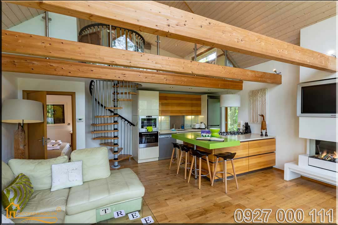 Mẫu nhà gỗ lắp ghép hiện đại