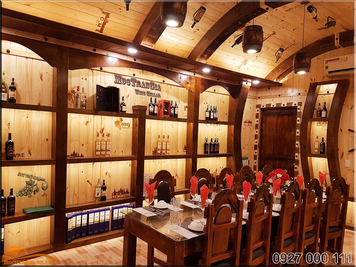 Thi công hầm rượu Bình Dương nhà hàng Chú Năm chi nhánh 3