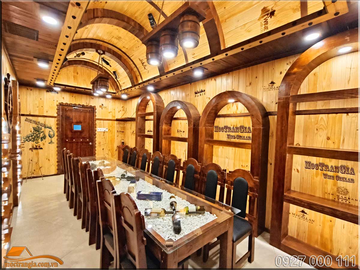 Thi công hầm rượu Galaxy nhà hàng Light Star