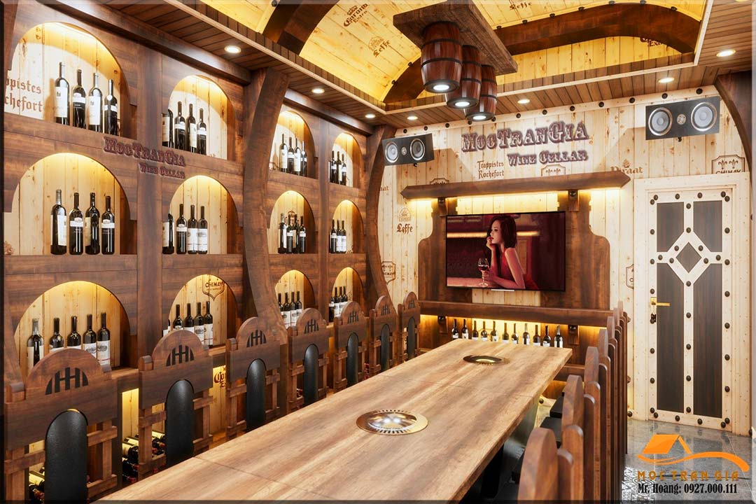 Thiết kế hầm rượu nhà hàng Kicochi House