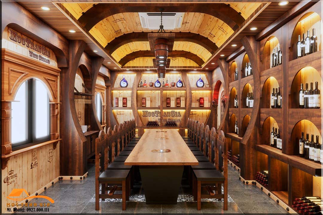 Thiết kế hầm rượu nhà hàng Kicochi House