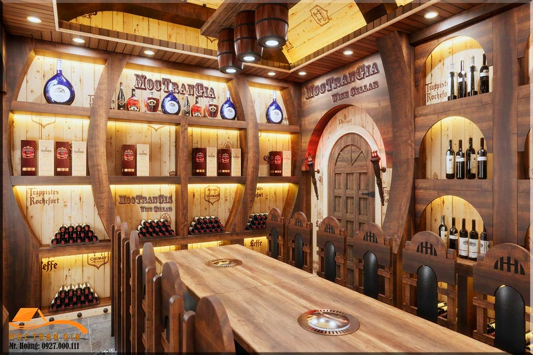 Thiết kế hầm rượu nhà hàng Kicochi House
