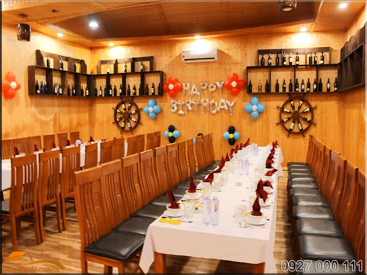 Phòng VIP phong cách hầm rượu nhà hàng ẩm thực 286 27 Phòng sự kiện phong cách hầm rượu