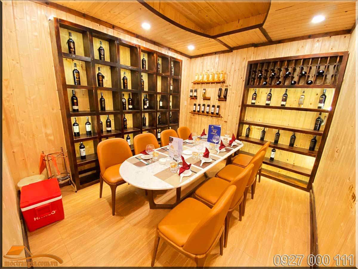 Phòng VIP phong cách hầm rượu nhà hàng ẩm thực 286 56 Phòng VIP nhà hàng ẩm thực 286