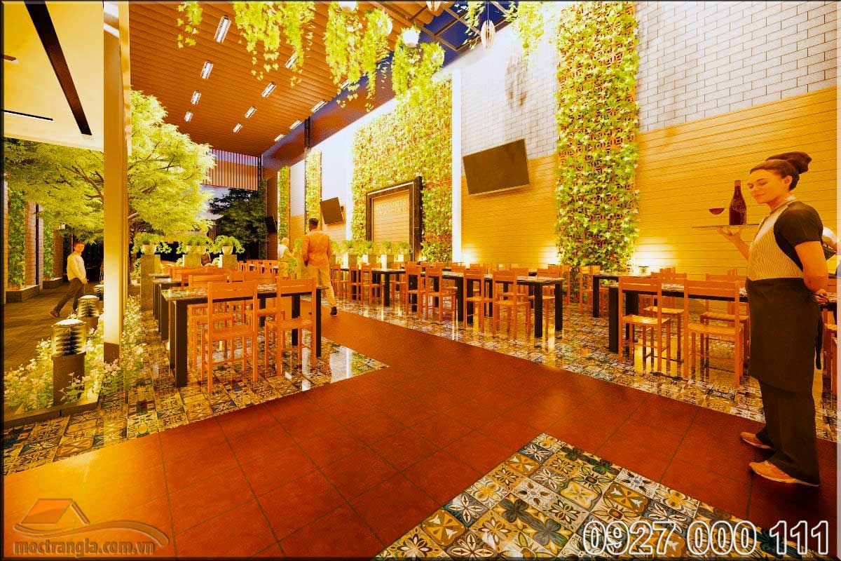 Phòng VIP phong cách hầm rượu nhà hàng ẩm thực 286 10 Thiết kế cảnh quan sân vườn nhà hàng ẩm thực 286