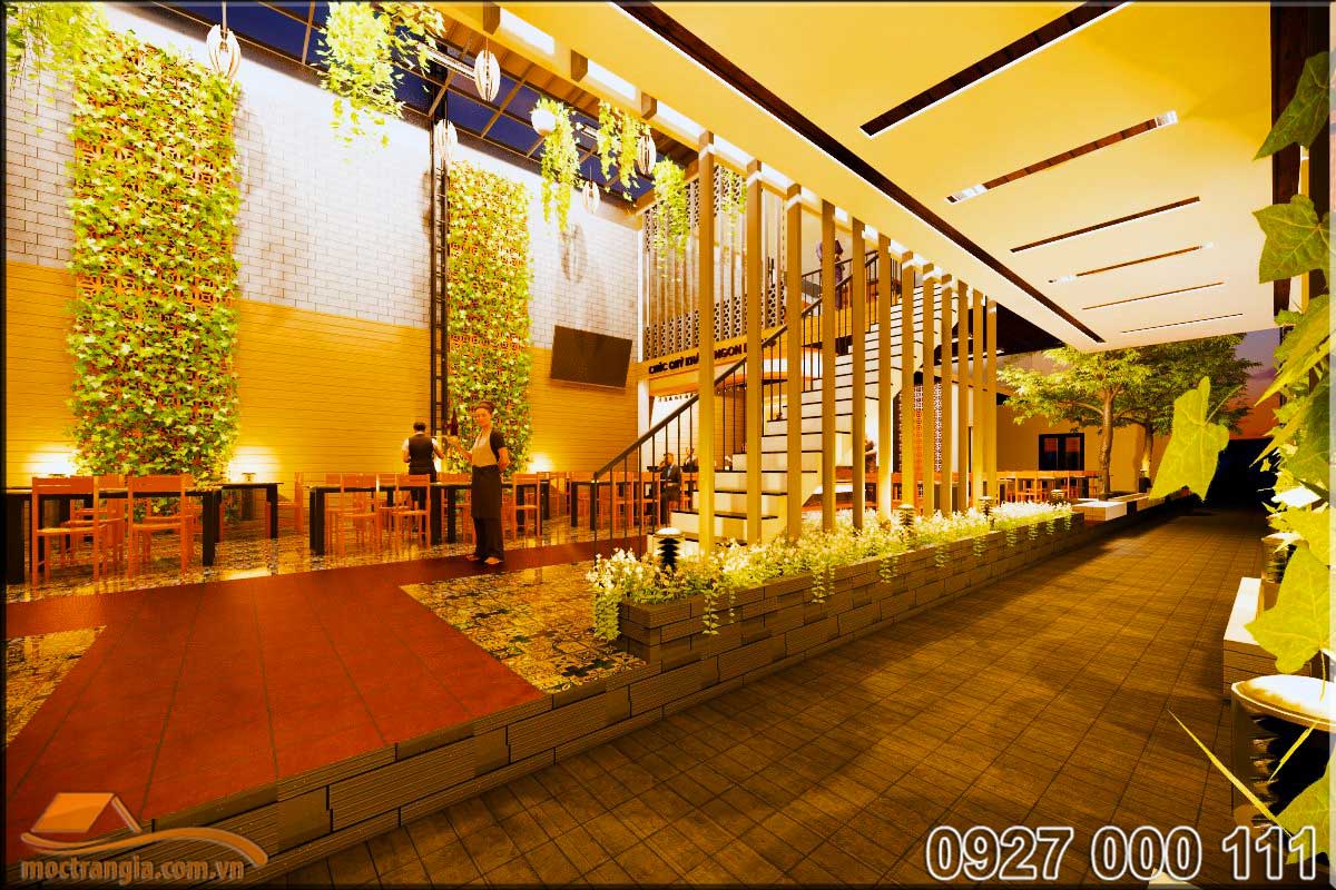 Phòng VIP phong cách hầm rượu nhà hàng ẩm thực 286 12 Thiết kế cảnh quan sân vườn nhà hàng ẩm thực 286