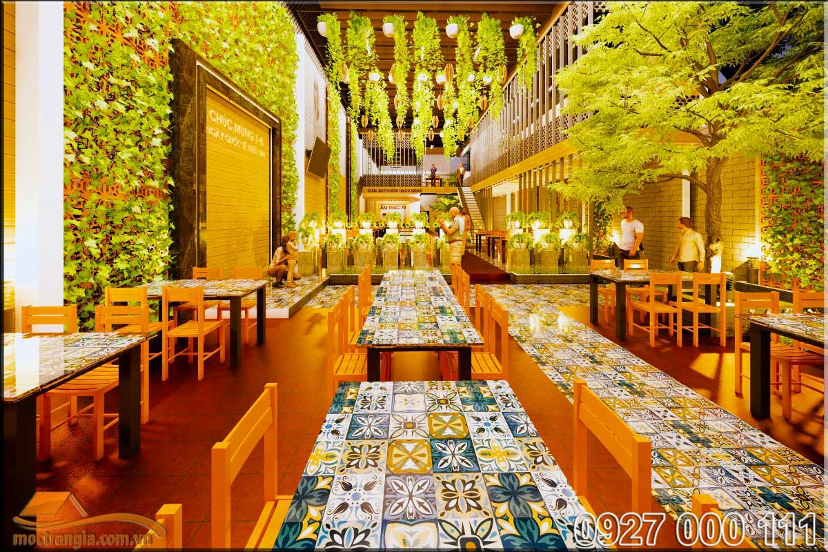 Phòng VIP phong cách hầm rượu nhà hàng ẩm thực 286 7 Thiết kế cảnh quan sân vườn nhà hàng ẩm thực 286