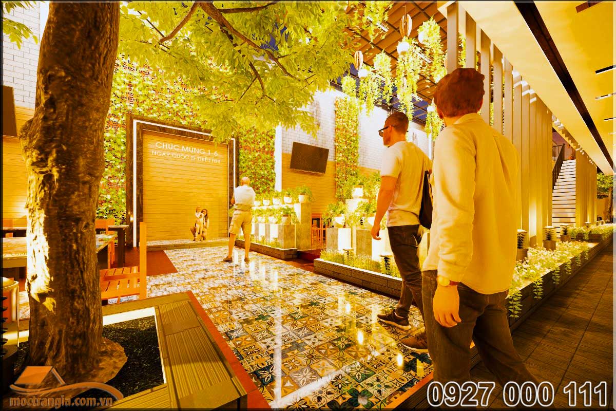 Phòng VIP phong cách hầm rượu nhà hàng ẩm thực 286 9 Thiết kế cảnh quan sân vườn nhà hàng ẩm thực 286