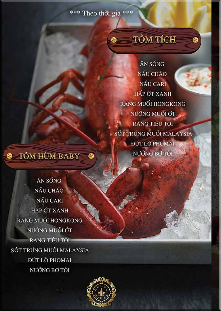 Cheer House Restaurant Menu