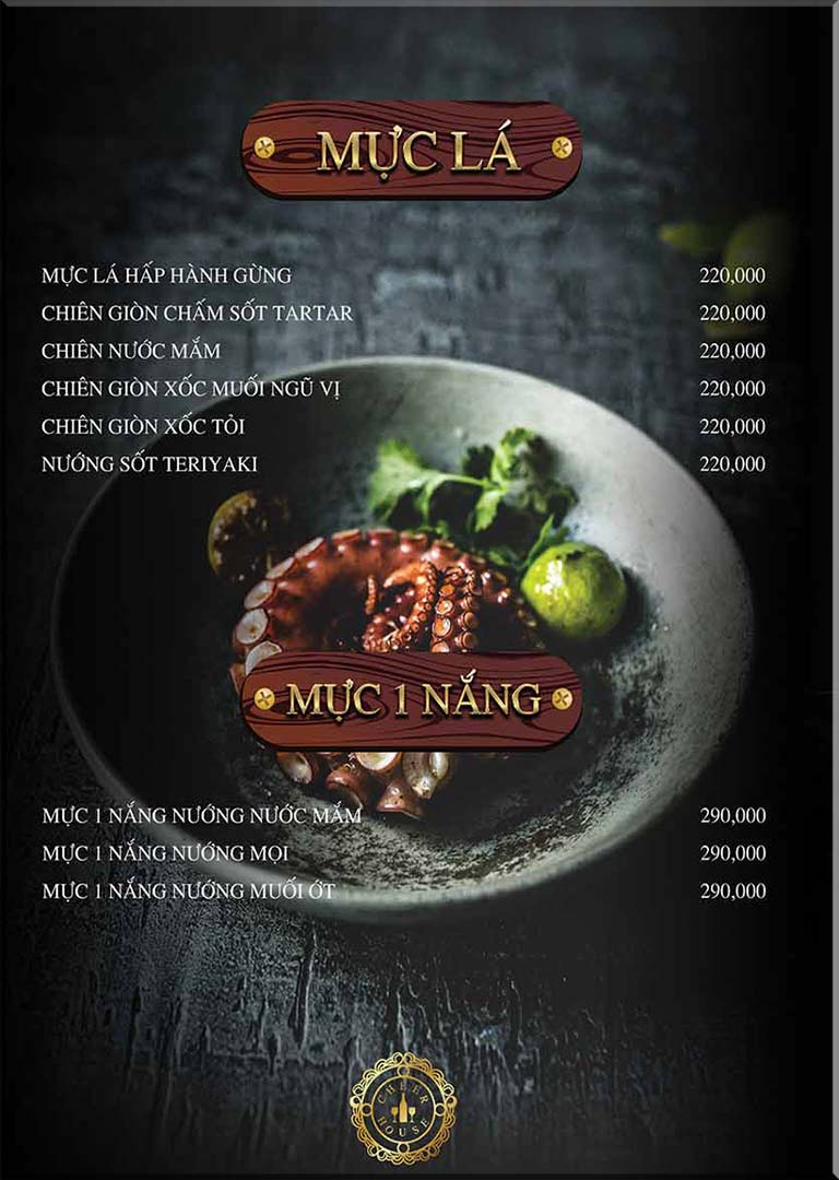 Cheer House Restaurant Menu