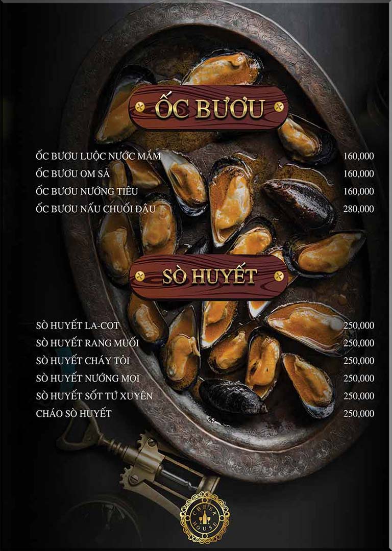 Cheer House Restaurant Menu