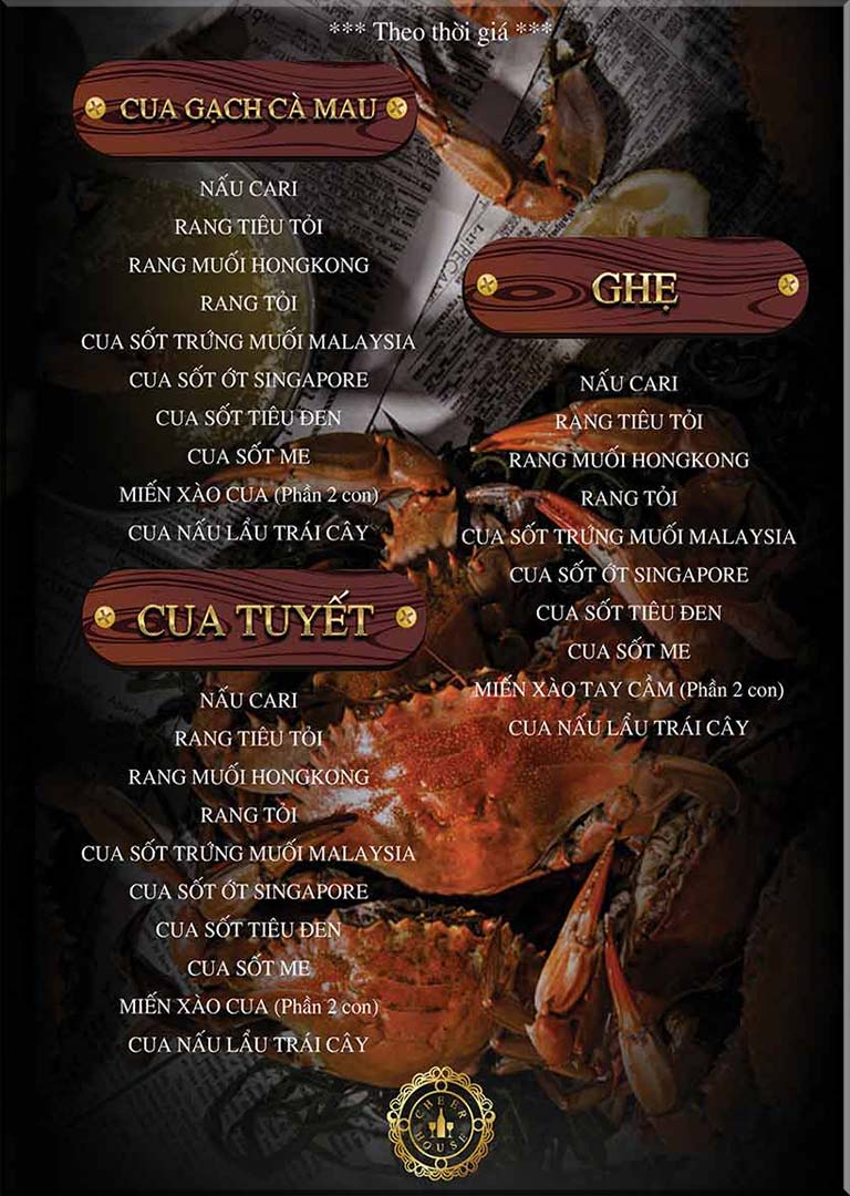Cheer House Restaurant Menu