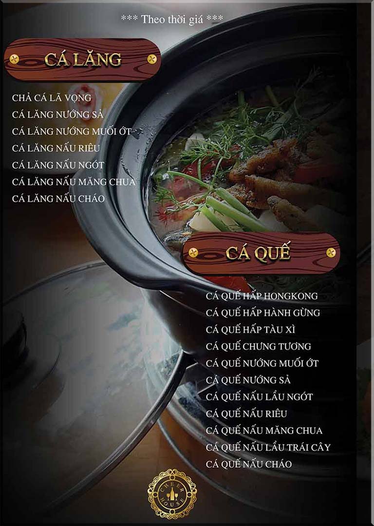 Cheer House Restaurant Menu