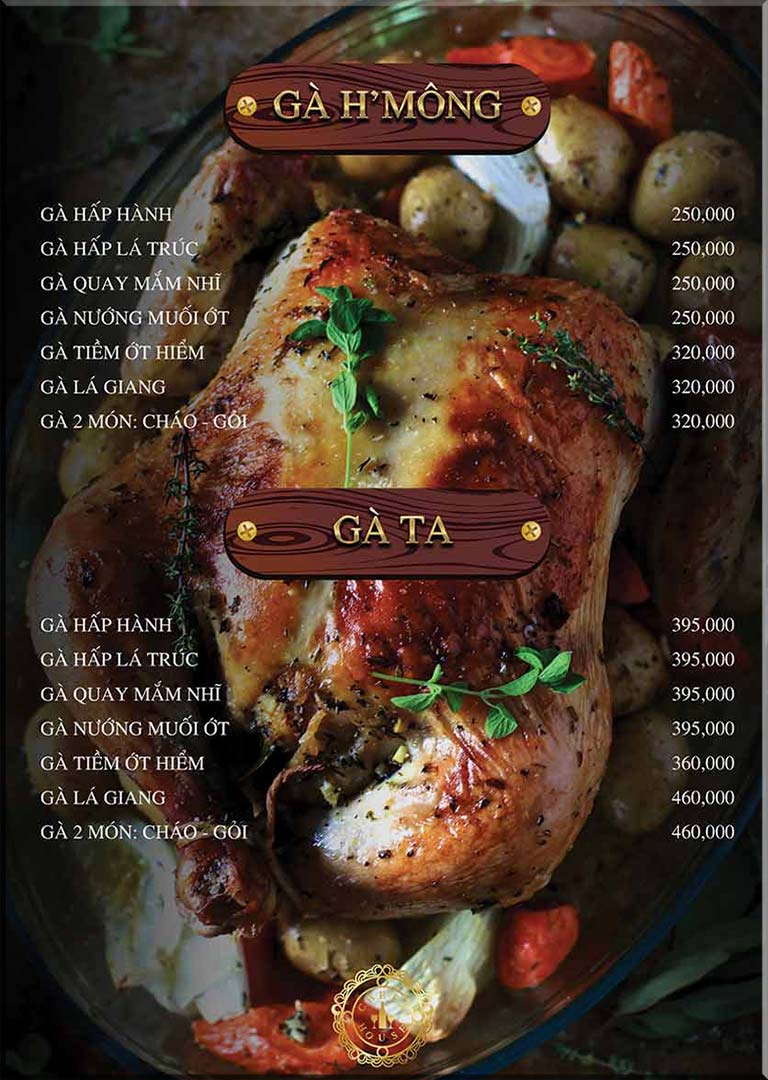 Cheer House Restaurant Menu