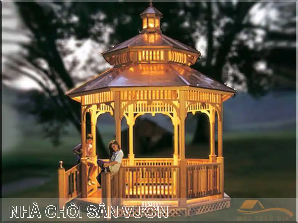 Nhà chòi lục giác sân vườn nâng tầm không gian sống 10 Mẫu nhà chòi gỗ lục giác sân vườn đẹp