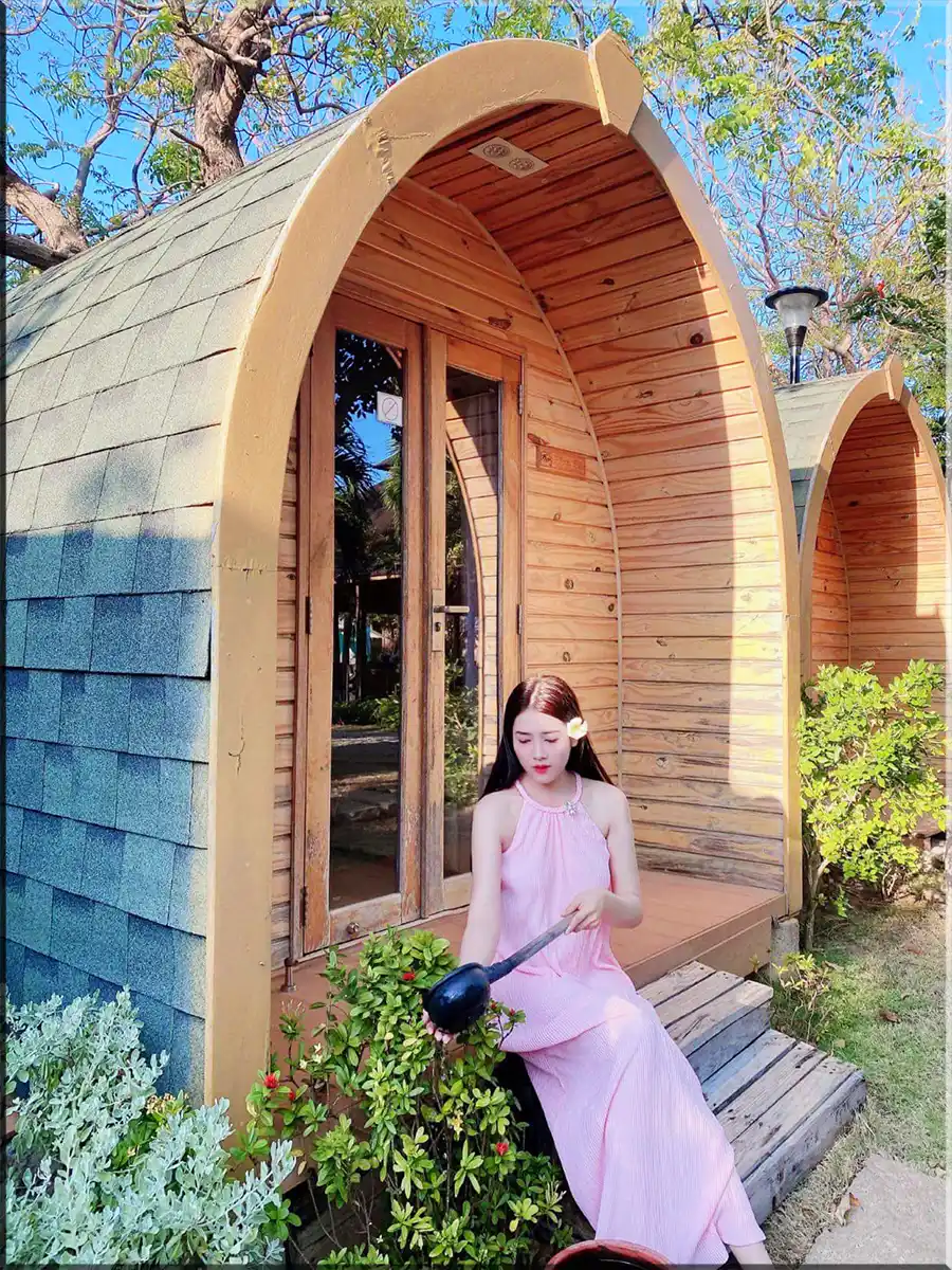 Check in nhà gỗ homestay view 10