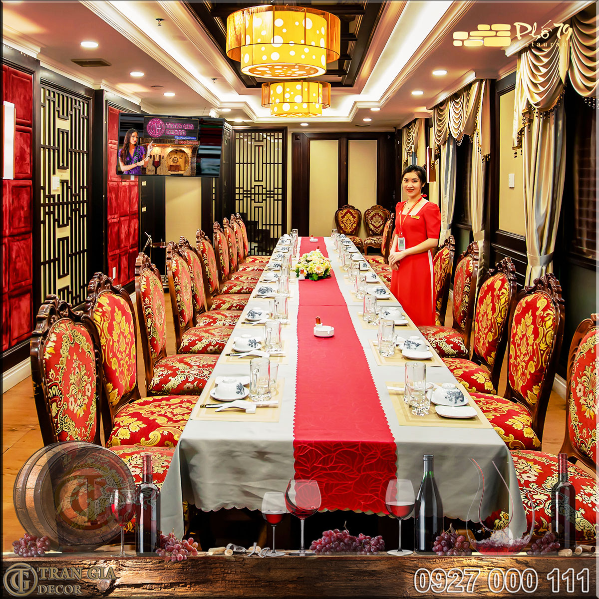 thi công trang trí phòng VIP nhà hàng