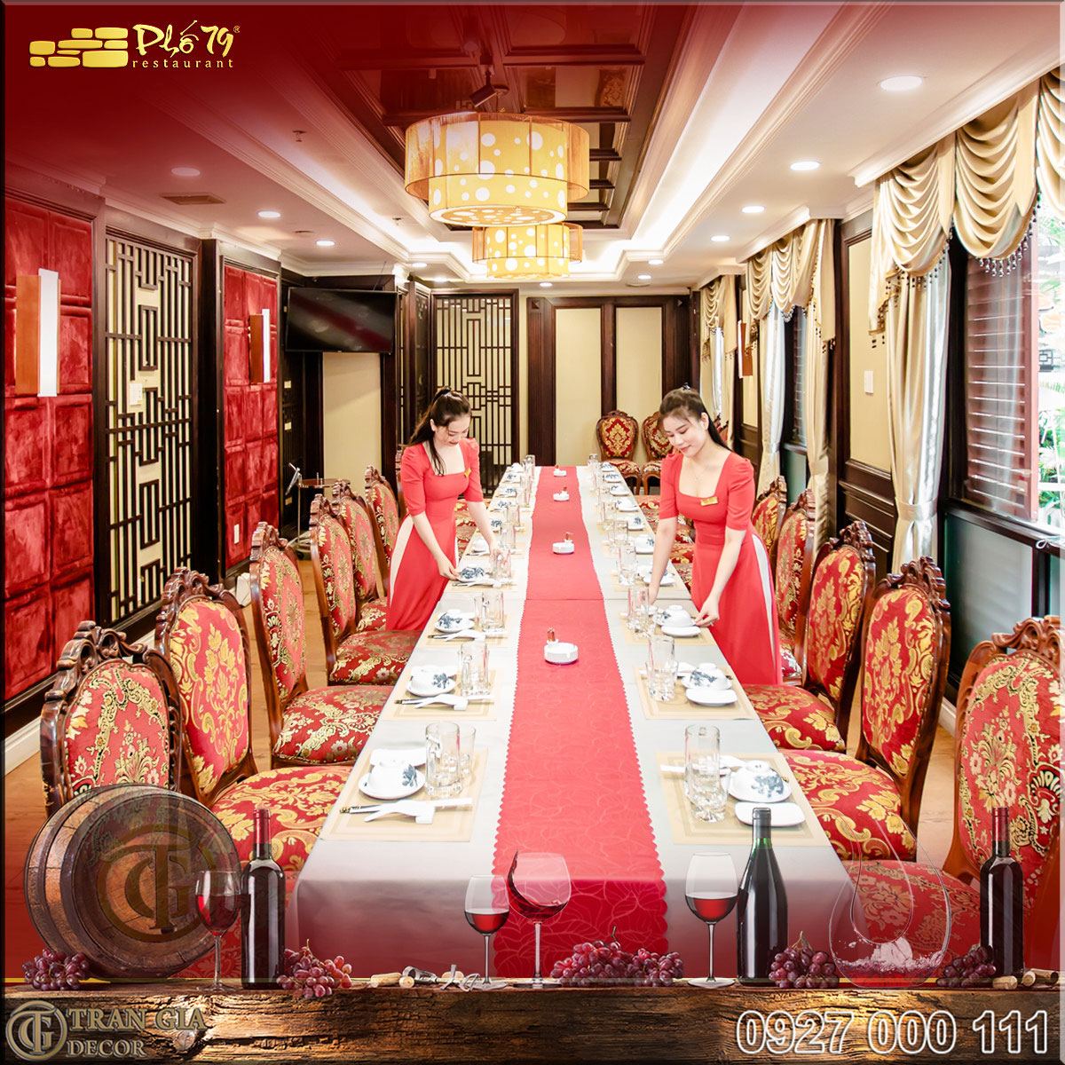 thi công trang trí phòng VIP nhà hàng