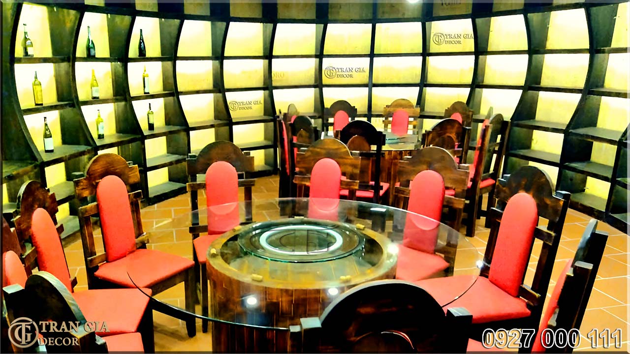 Thi công hầm rượu giá rẻ tại nhà hàng Hương Biển Phú Quốc