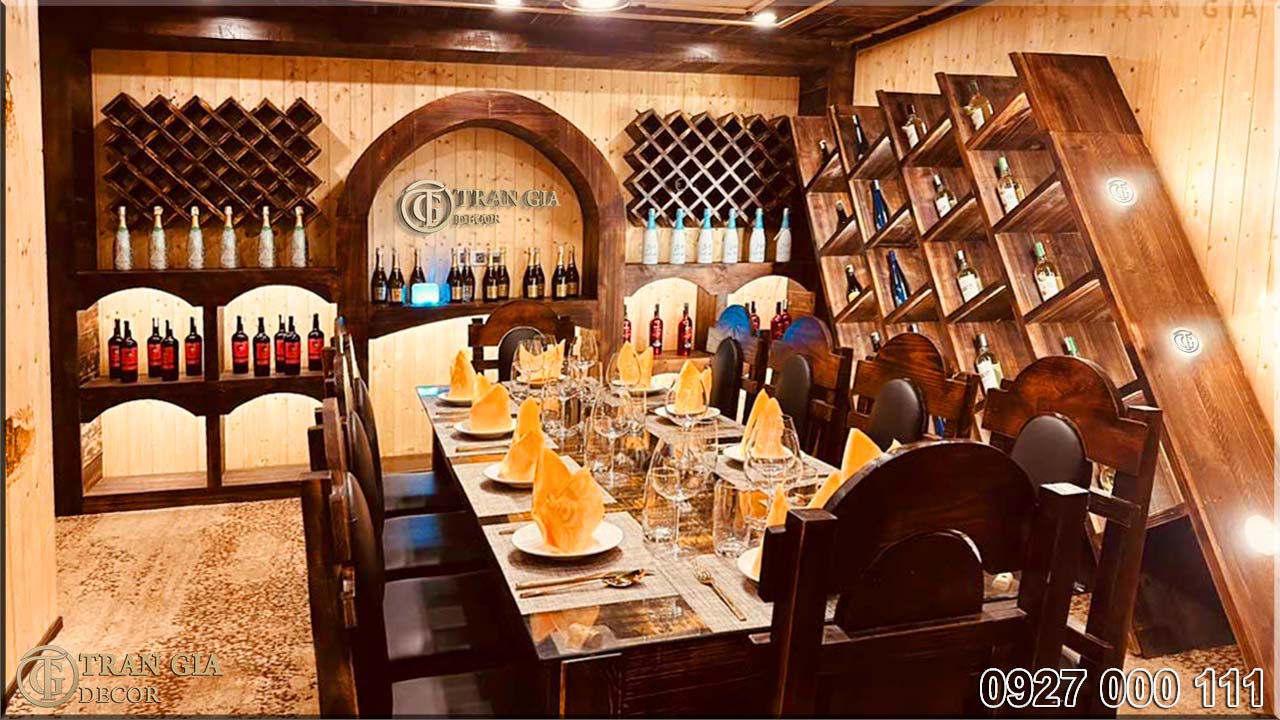 Thi công hầm rượu giá rẻ tại nhà hàng Hương Biển Phú Quốc