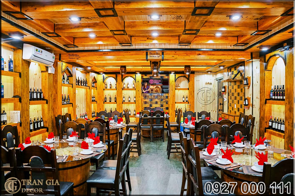 Thi công nhà hàng hầm rượu 429