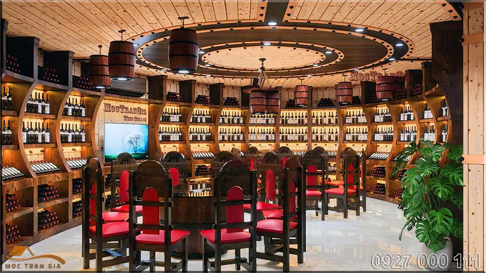 Xu hướng thiết kế hầm rượu vang đẹp sang trọng và ấn tượng 39 Thiết kế hầm rượu Hương Biển khách sạn Seashells phòng vip 2