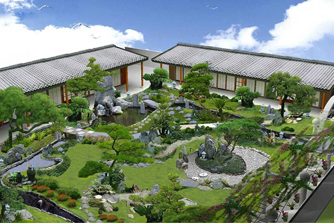 Mẫu nhà gỗ sân vườn kiểu Nhật