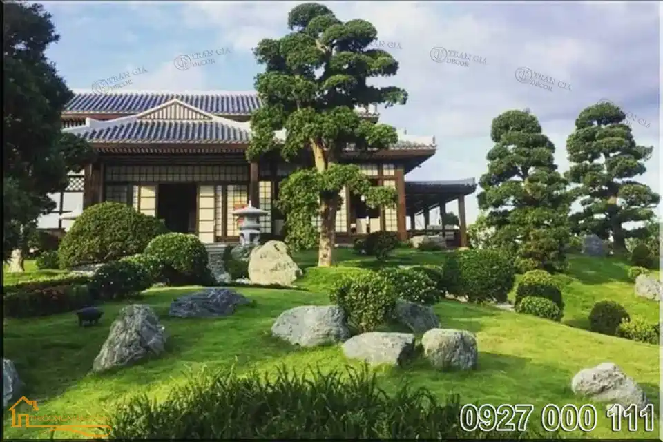 Mẫu nhà gỗ sân vườn Nhật Bản