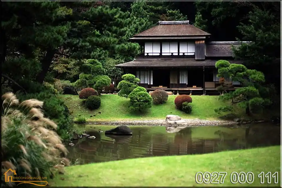 Mẫu nhà gỗ sân vườn Nhật Bản