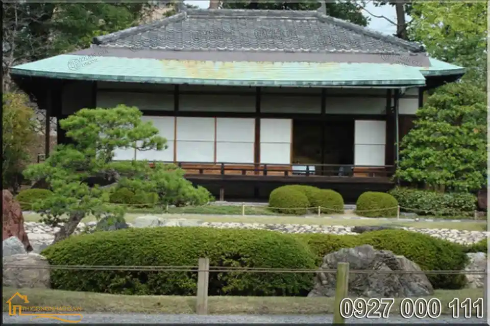 Mẫu nhà gỗ sân vườn Nhật Bản