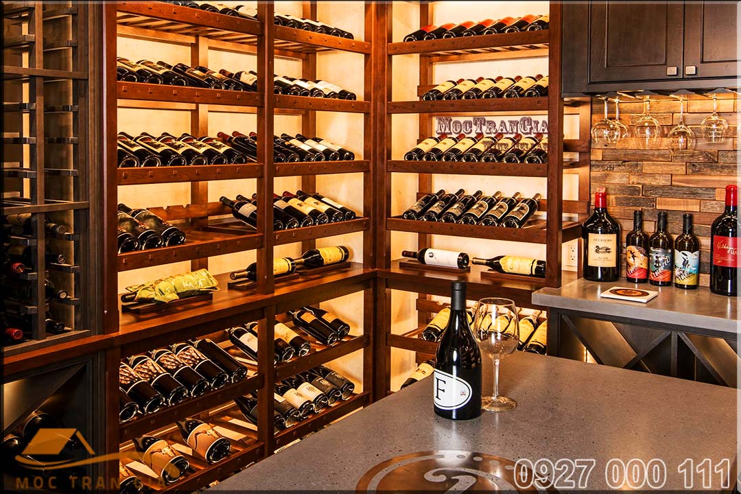 Mẫu hầm rượu đẹp trong nhà bếp